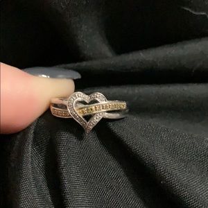 Kay Jewelers Jewelry - Silver and Yellow Heart Ring Kay Jewelers Jewelry - Silver and Yellow Heart Ring